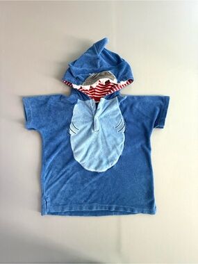Jojo Maman Bebe Shark Swim Toweling Cover Up Kids 4 5, Similar to Mini Boden